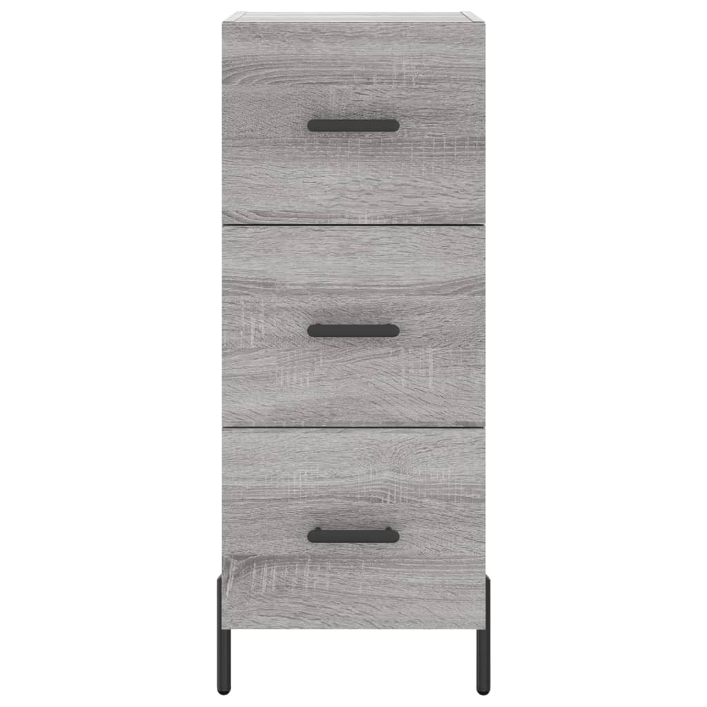 Chest of drawers, grey oak, 34.5x34x180cm, engineered wood