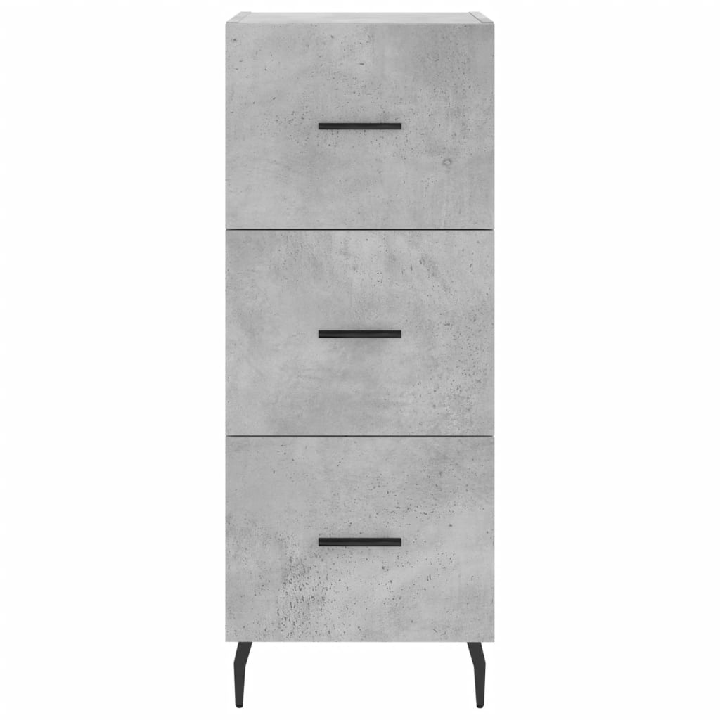 Chest of drawers, concrete grey, 34.5x34x180cm, engineered wood