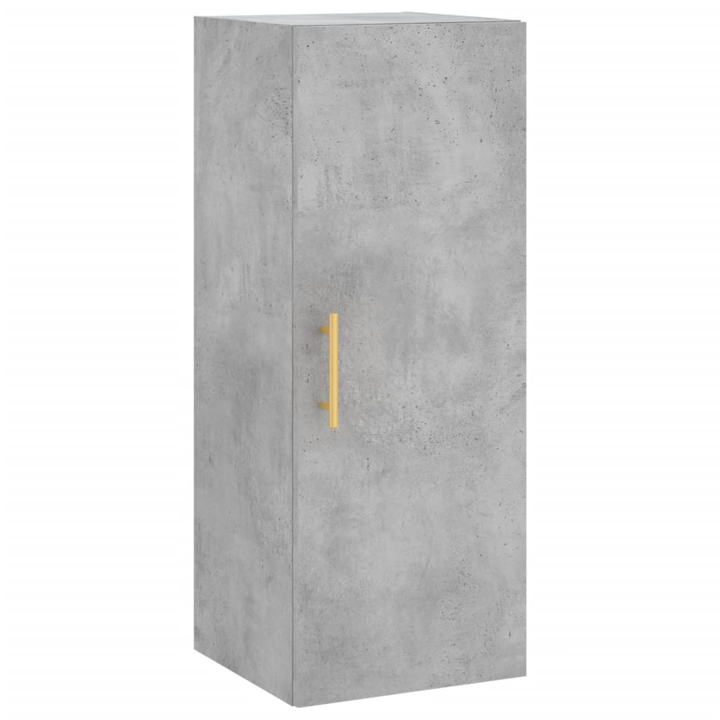 Chest of drawers, concrete grey, 34.5x34x180cm, engineered wood
