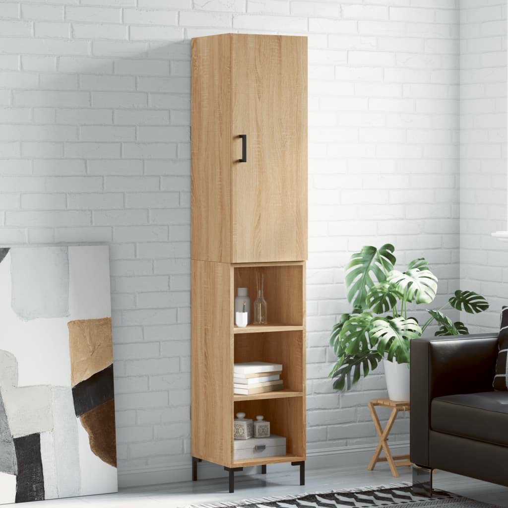 Chest of drawers, Sonoma oak, 34.5x34x180cm, engineered wood