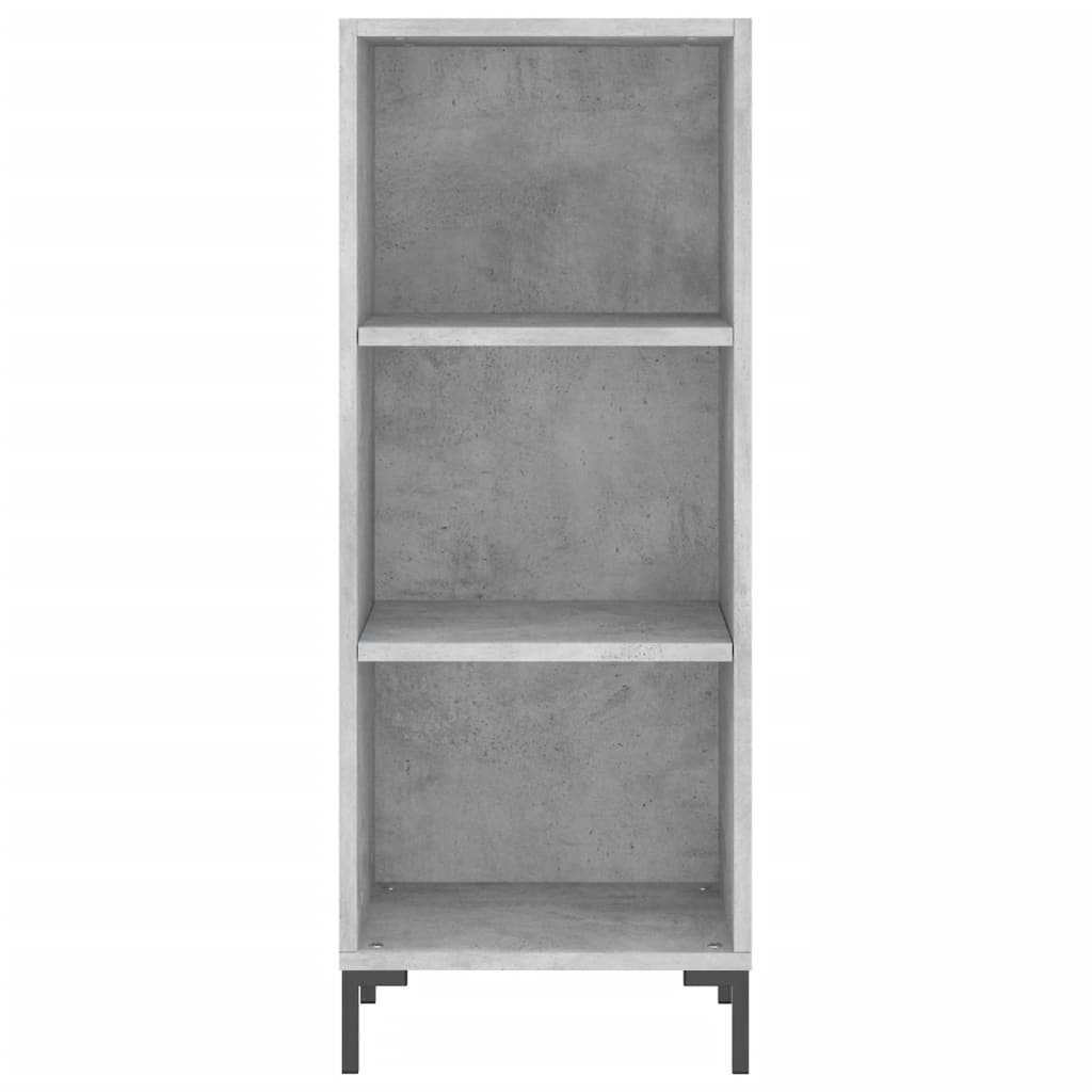 Chest of drawers, concrete grey, 34.5x34x180cm, engineered wood