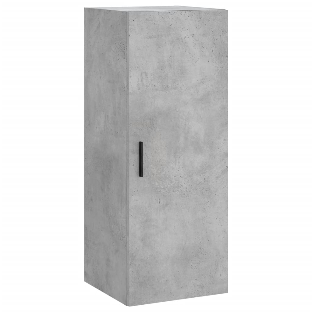 Kumode, betona pelēka krāsa, 34,5x34x180cm, apstrādāta koksne