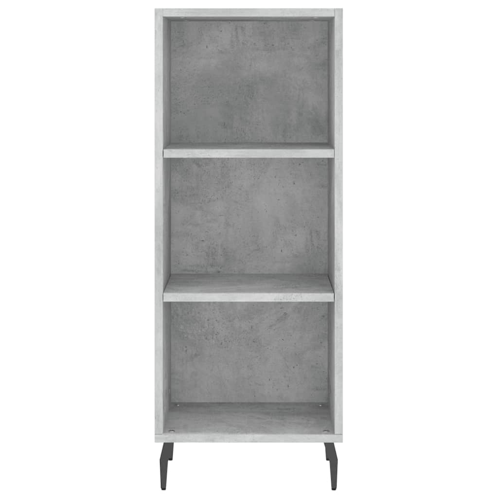 Kumode, betona pelēka krāsa, 34,5x34x180cm, apstrādāta koksne