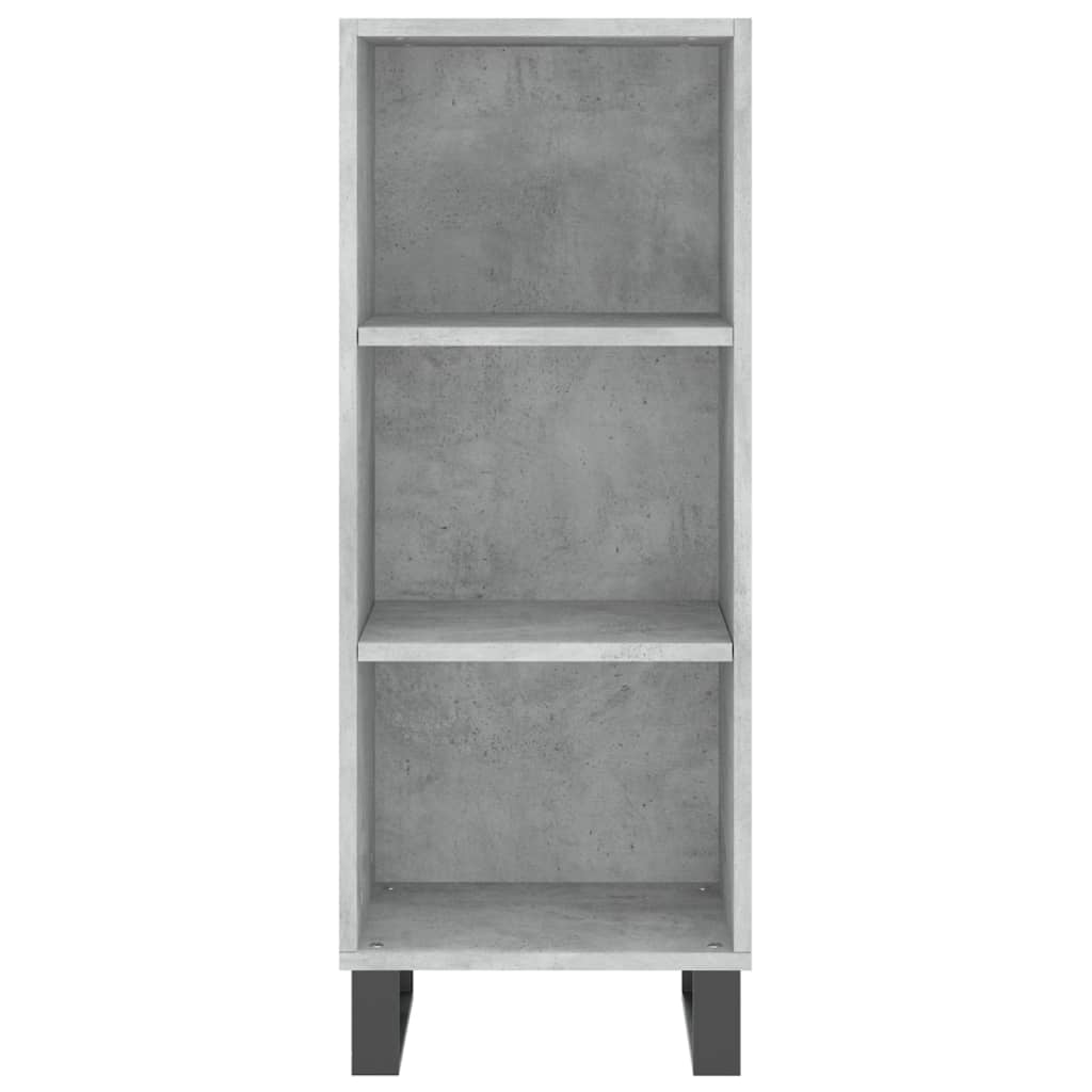 Komoda, betono pilkos spalvos, 34,5x34x180cm, apdirbta mediena