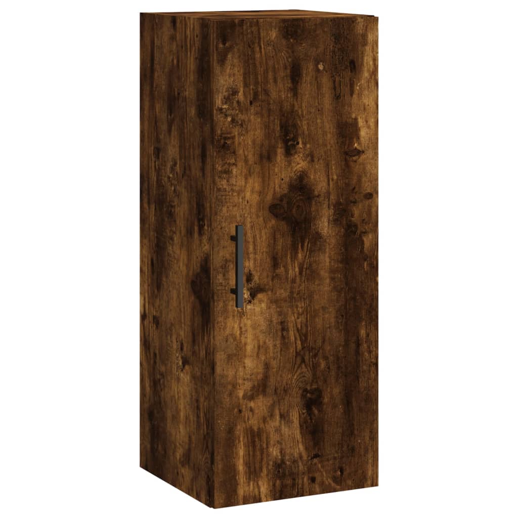 Chest of drawers, smoke oak, 34.5x34x180cm, engineered wood