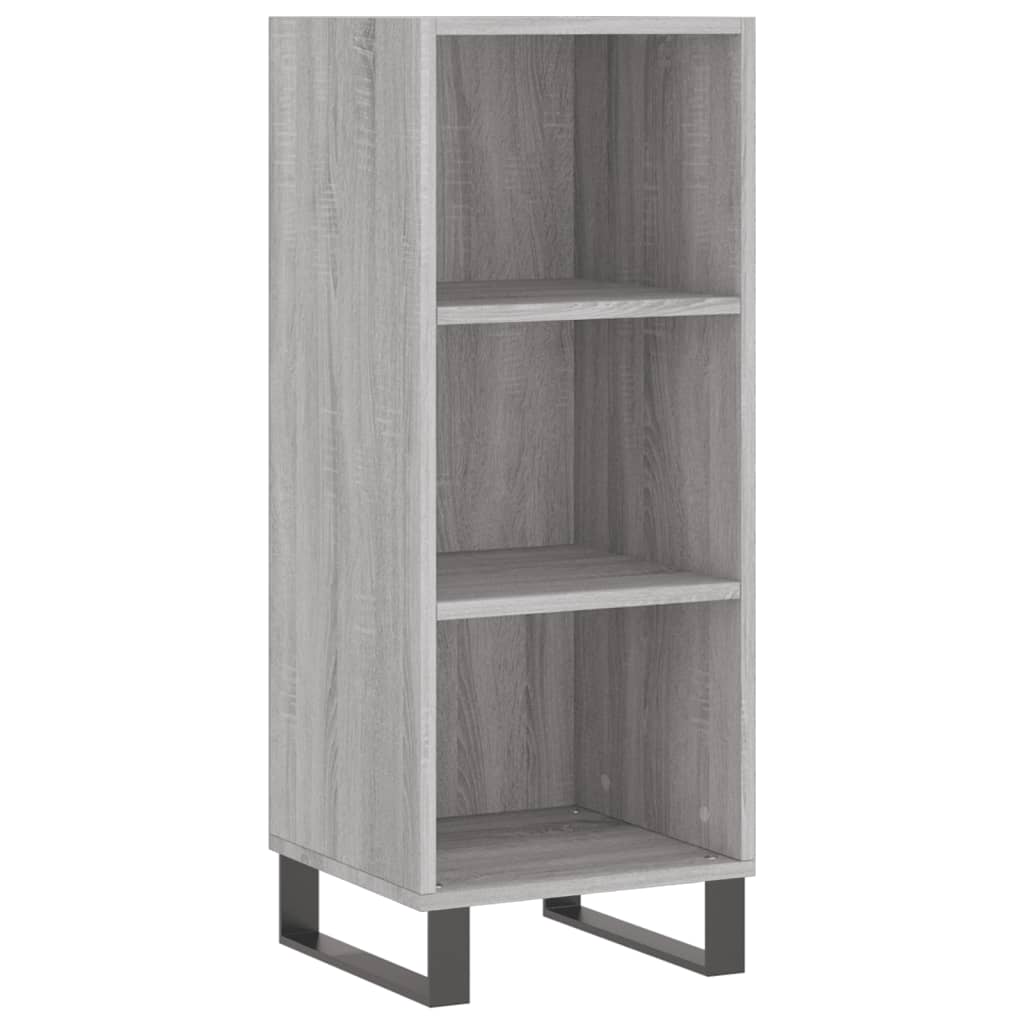 Chest of drawers, grey oak, 34.5x34x180cm, engineered wood