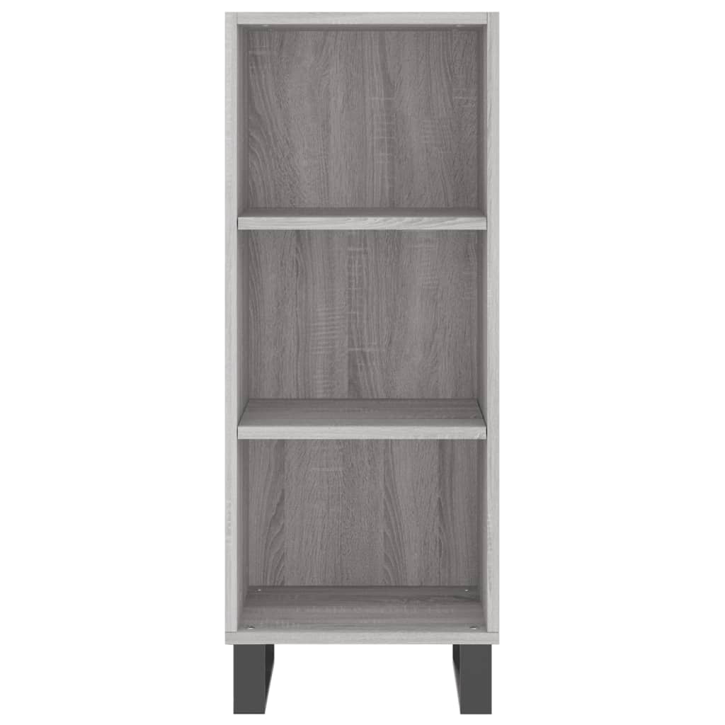 Chest of drawers, grey oak, 34.5x34x180cm, engineered wood