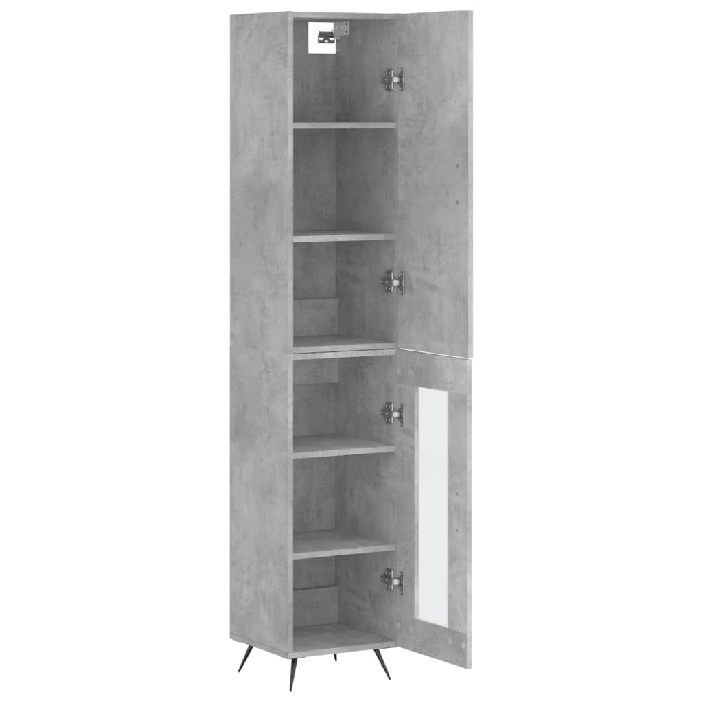 Chest of drawers, concrete grey, 34.5x34x180cm, engineered wood