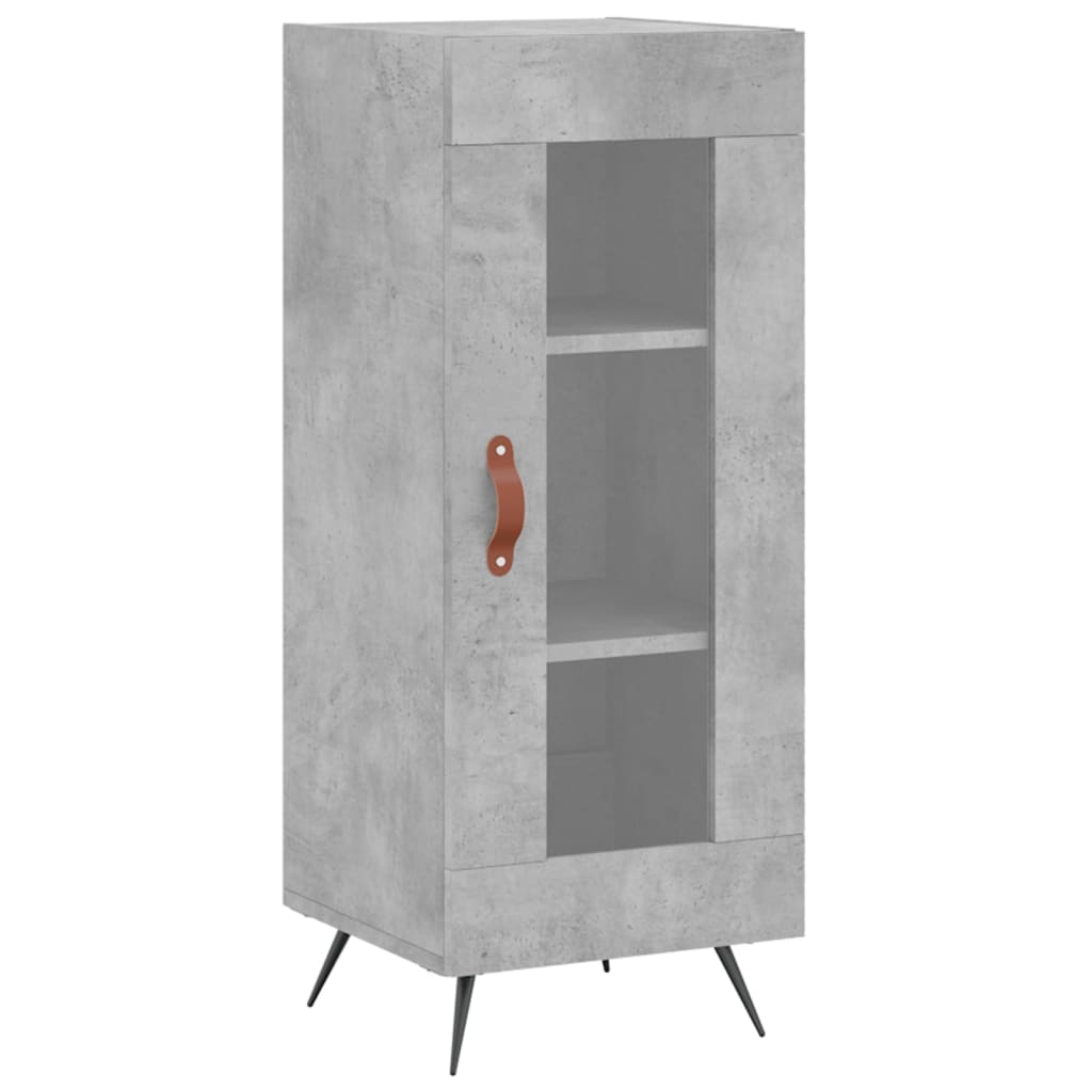 Chest of drawers, concrete grey, 34.5x34x180cm, engineered wood
