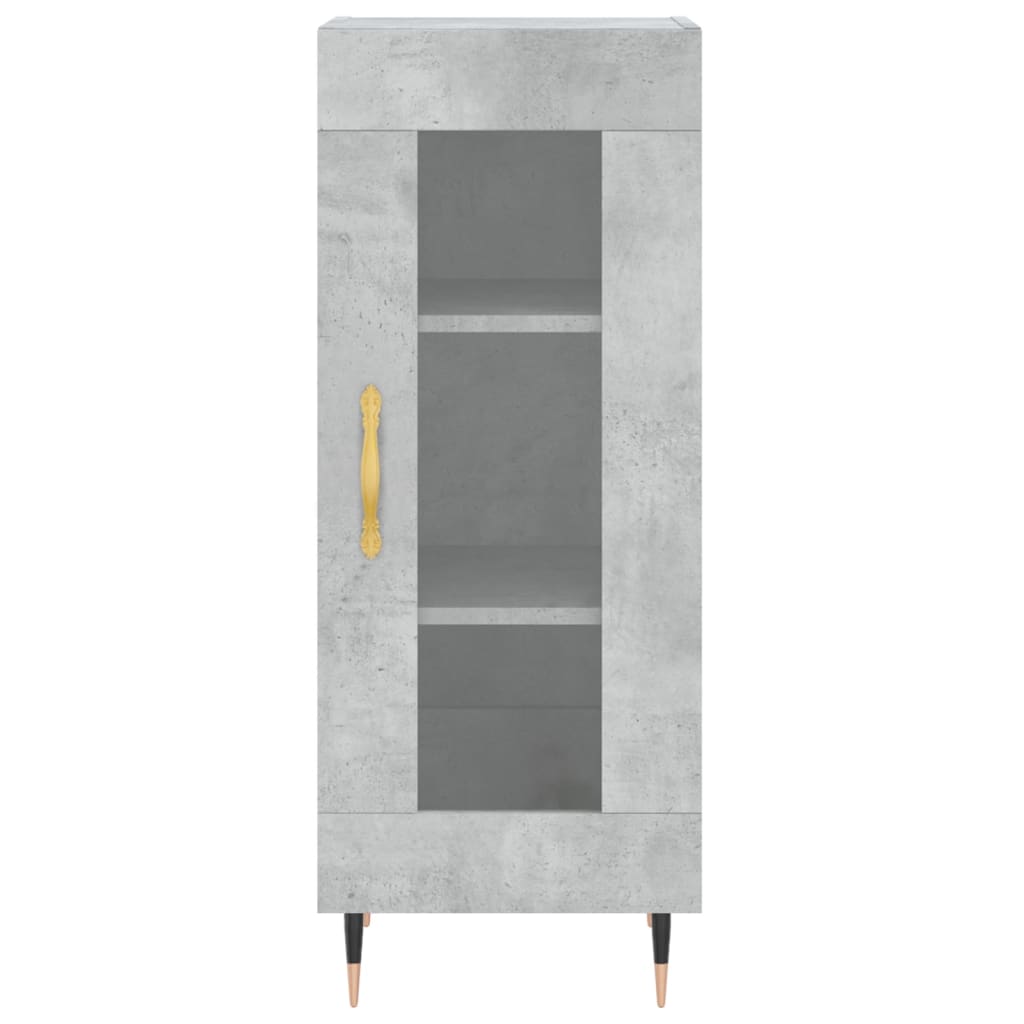 Chest of drawers, concrete grey, 34.5x34x180cm, engineered wood