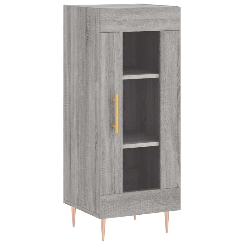 Chest of drawers, grey oak, 34.5x34x180cm, engineered wood