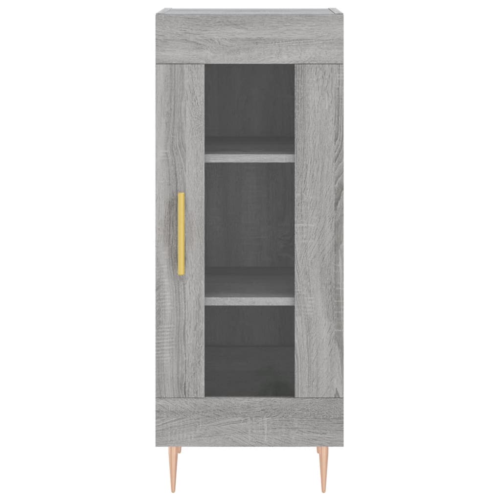 Chest of drawers, grey oak, 34.5x34x180cm, engineered wood