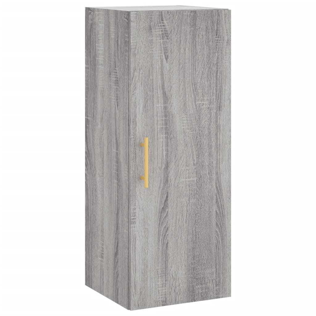 Chest of drawers, grey oak, 34.5x34x180cm, engineered wood