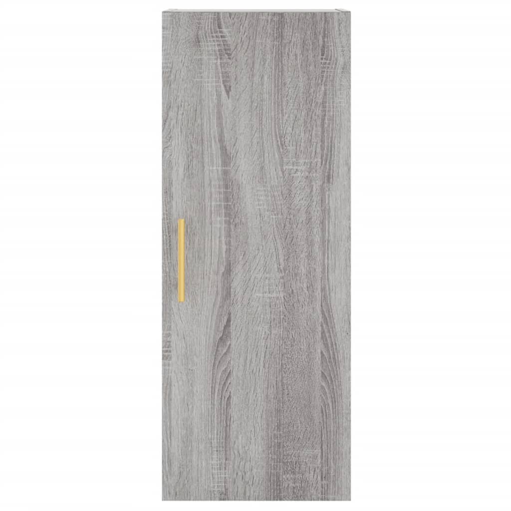 Chest of drawers, grey oak, 34.5x34x180cm, engineered wood