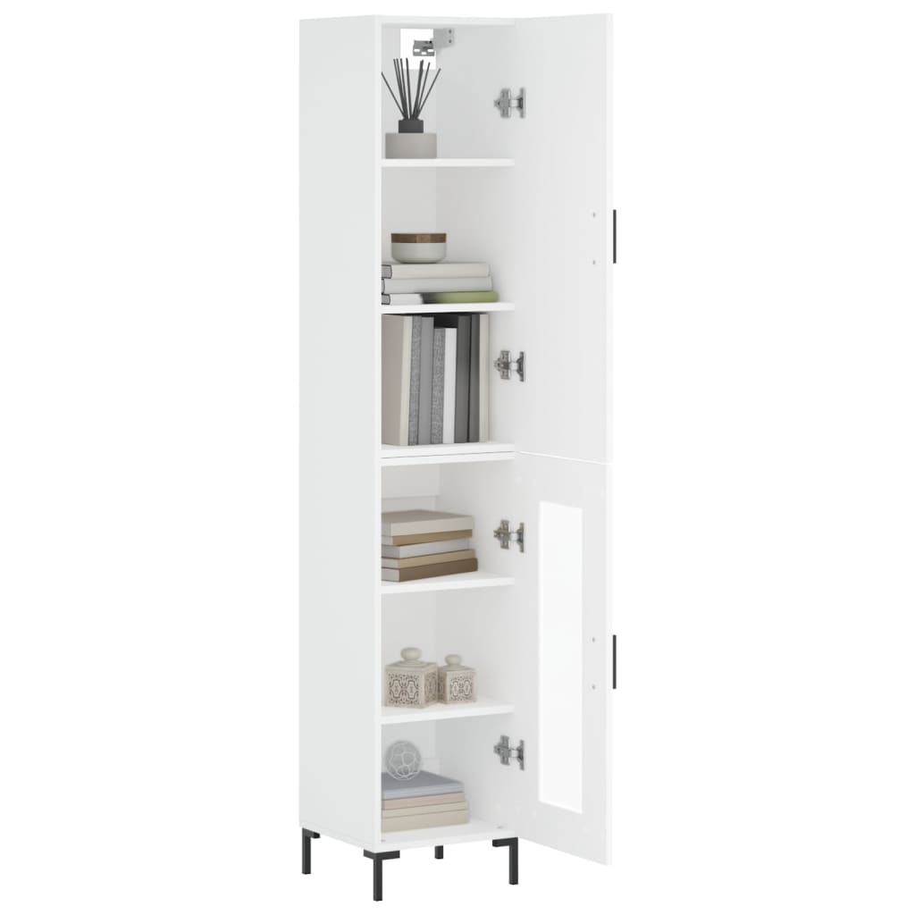 Chest of drawers, white, 34.5x34x180cm, engineered wood