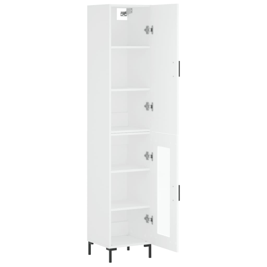 Chest of drawers, white, 34.5x34x180cm, engineered wood