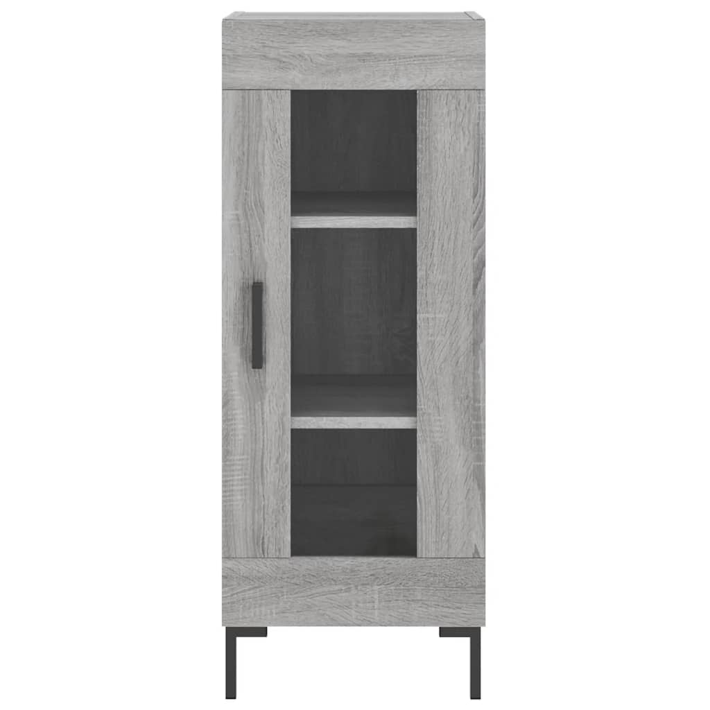 Chest of drawers, grey oak, 34.5x34x180cm, engineered wood