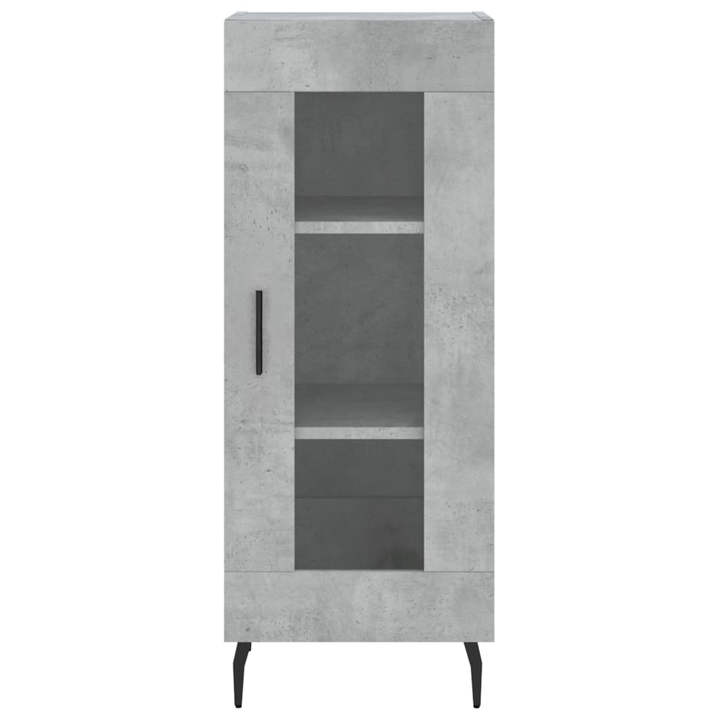 Kumode, betona pelēka krāsa, 34,5x34x180cm, apstrādāta koksne