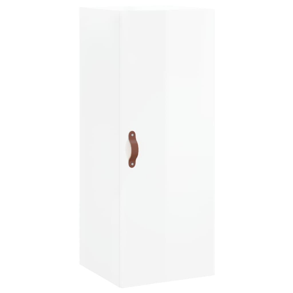 Kumode, balta, 34,5x34x180cm, apstrādāta koksne, glancēta