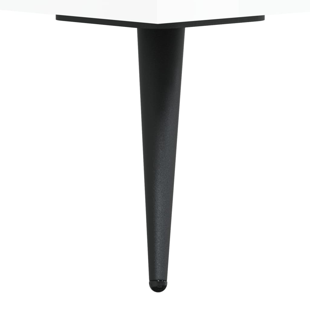 Kumode, balta, 34,5x34x180cm, apstrādāta koksne, glancēta