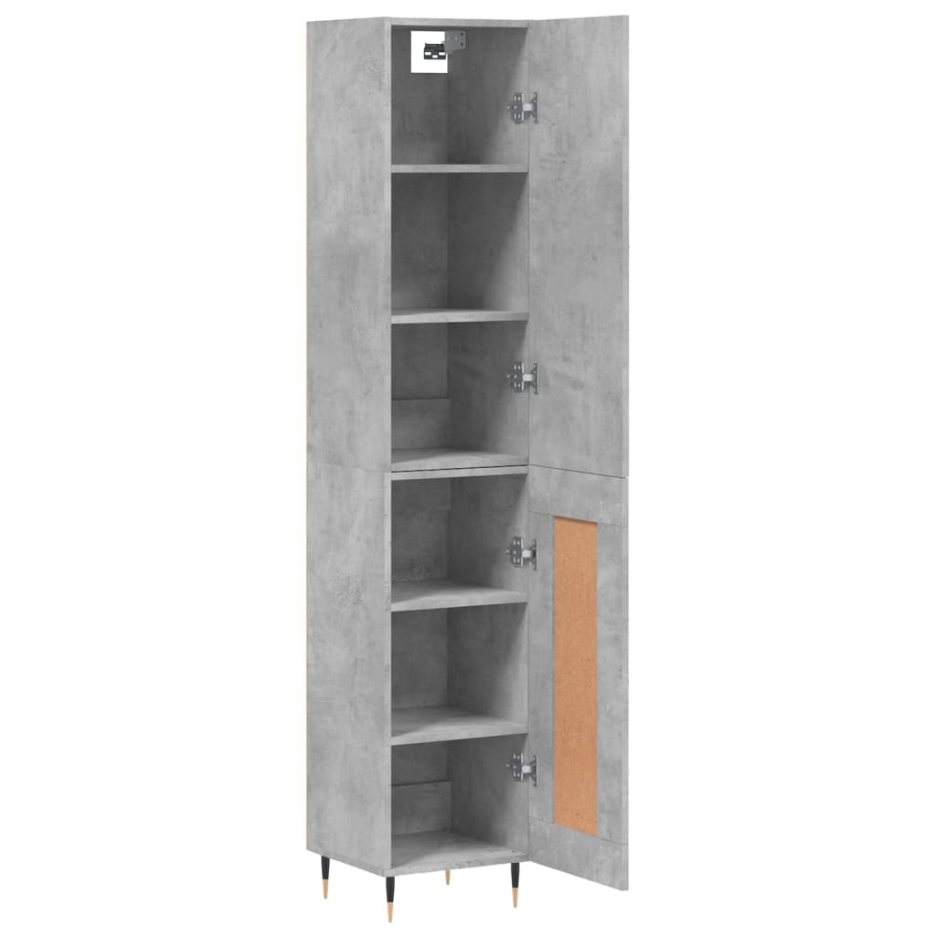 Chest of drawers, concrete grey, 34.5x34x180cm, engineered wood