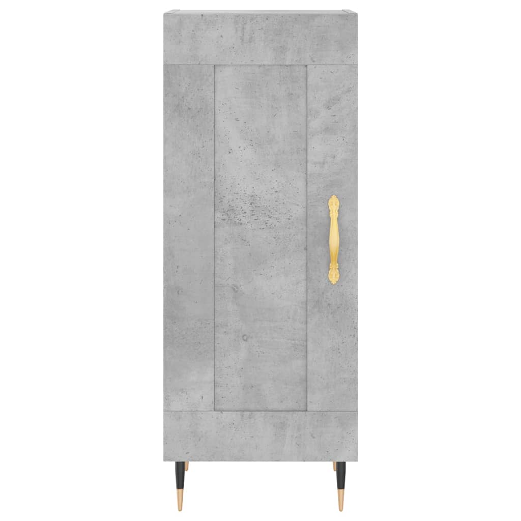 Chest of drawers, concrete grey, 34.5x34x180cm, engineered wood