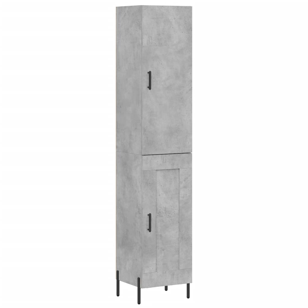 Kumode, betona pelēka krāsa, 34,5x34x180cm, apstrādāta koksne
