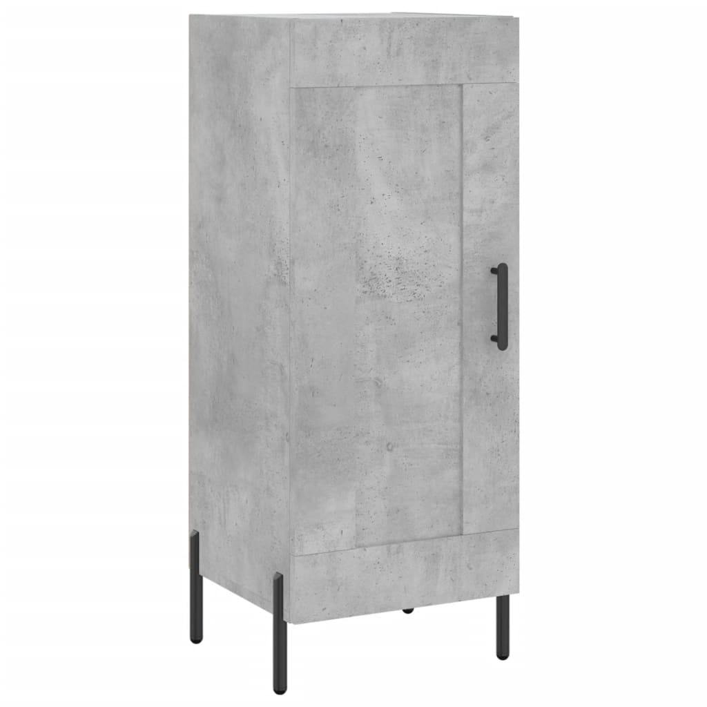 Kumode, betona pelēka krāsa, 34,5x34x180cm, apstrādāta koksne