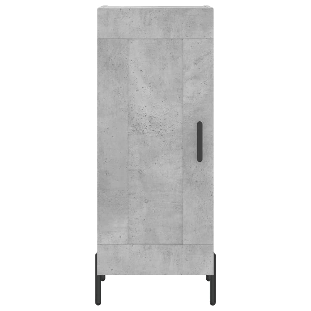 Kumode, betona pelēka krāsa, 34,5x34x180cm, apstrādāta koksne
