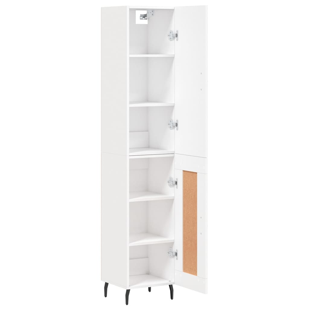 Chest of drawers, white, 34.5x34x180cm, engineered wood
