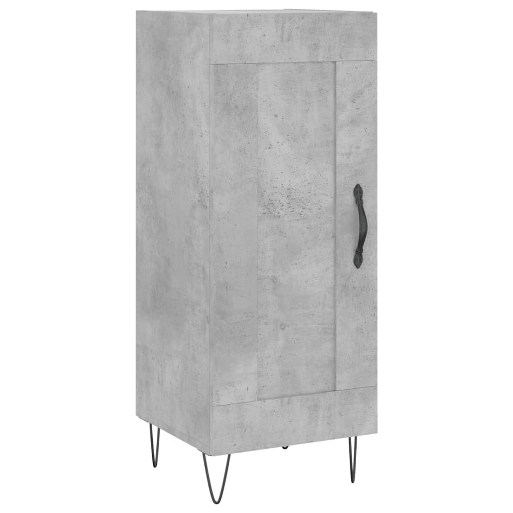 Komoda, betono pilkos spalvos, 34,5x34x180cm, apdirbta mediena