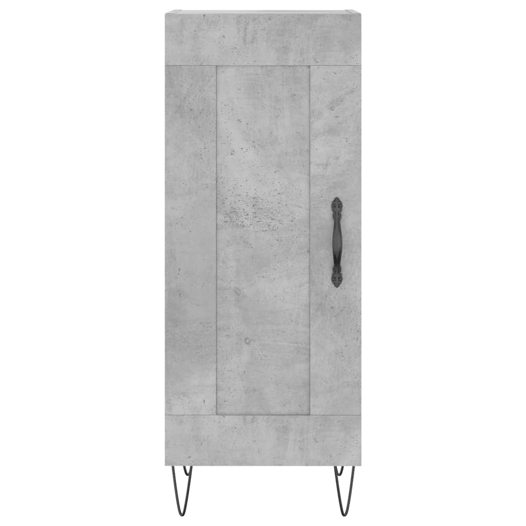 Komoda, betono pilkos spalvos, 34,5x34x180cm, apdirbta mediena