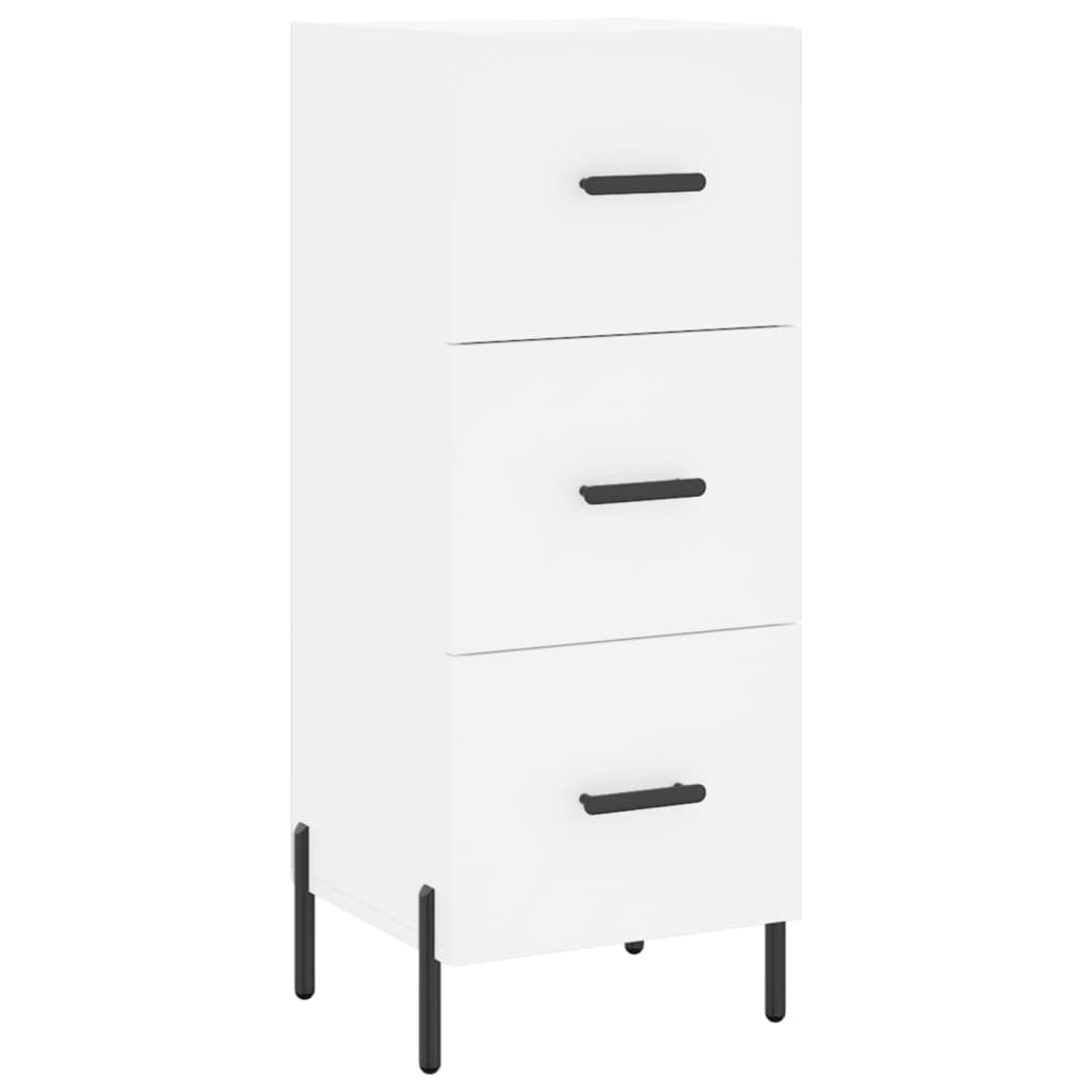Chest of drawers, white, 34.5x34x180cm, engineered wood