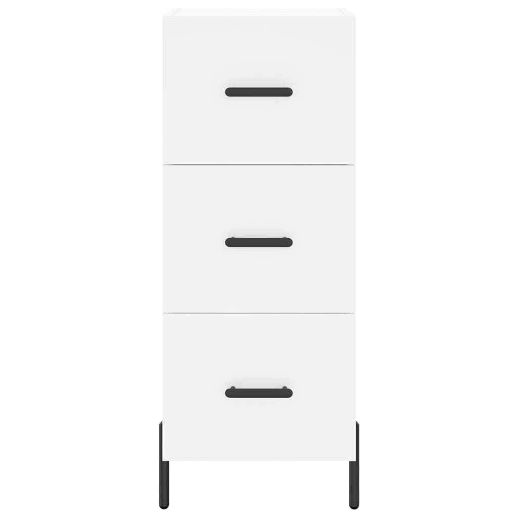 Chest of drawers, white, 34.5x34x180cm, engineered wood