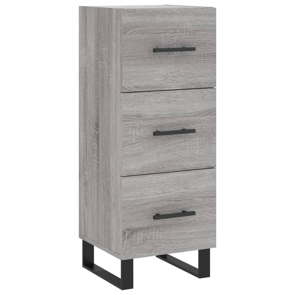 Chest of drawers, grey oak, 34.5x34x180cm, engineered wood
