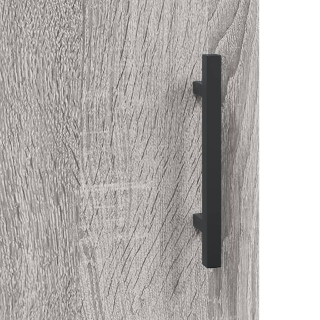 Chest of drawers, grey oak, 34.5x34x180cm, engineered wood