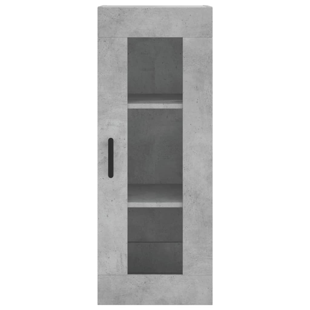 Kumode, betona pelēka krāsa, 34,5x34x180cm, apstrādāta koksne