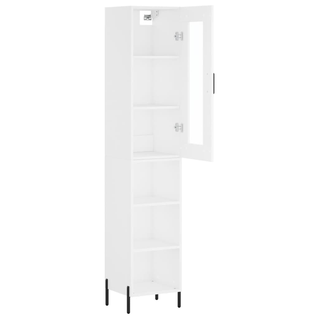 Chest of drawers, white, 34.5x34x180cm, engineered wood