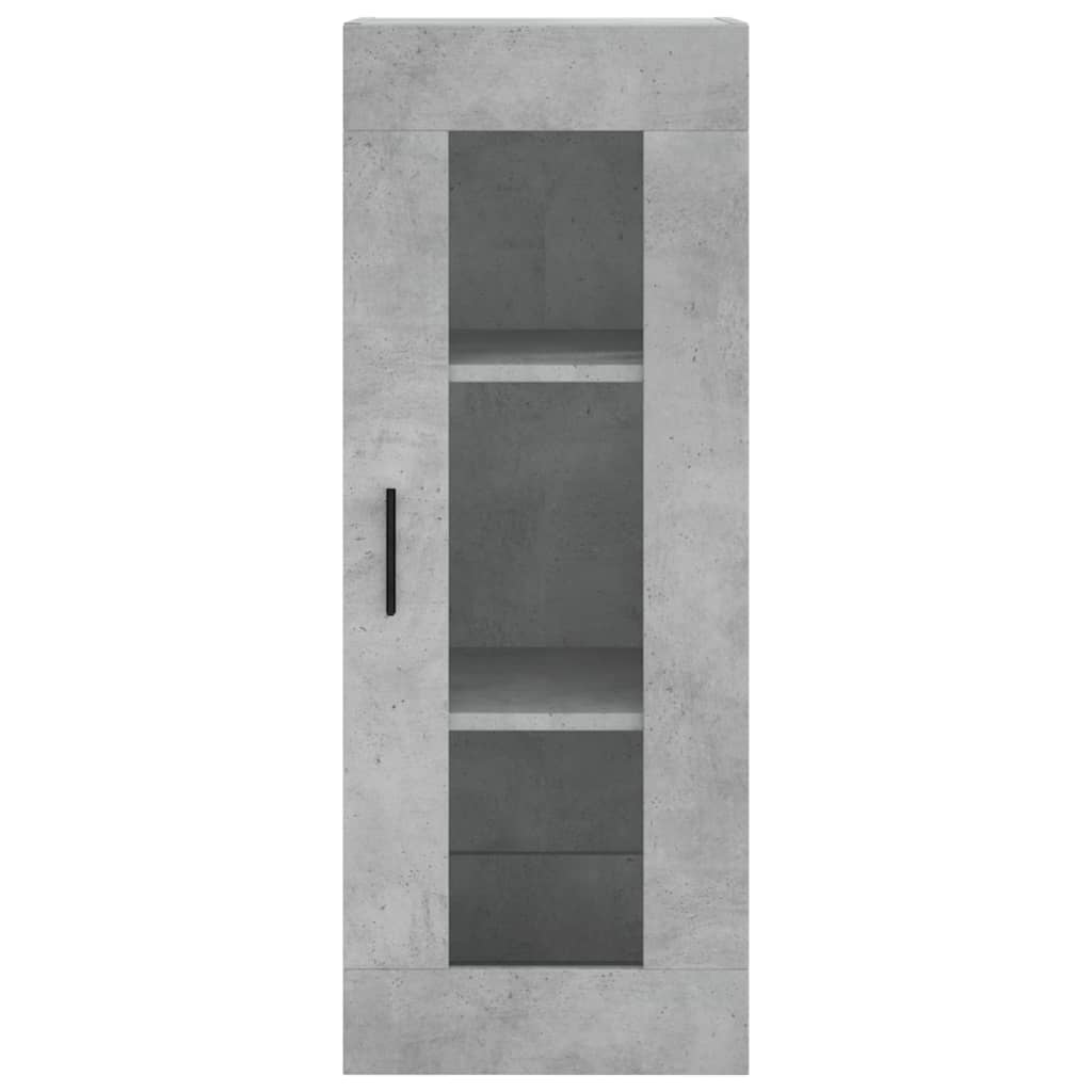 Kumode, betona pelēka krāsa, 34,5x34x180cm, apstrādāta koksne