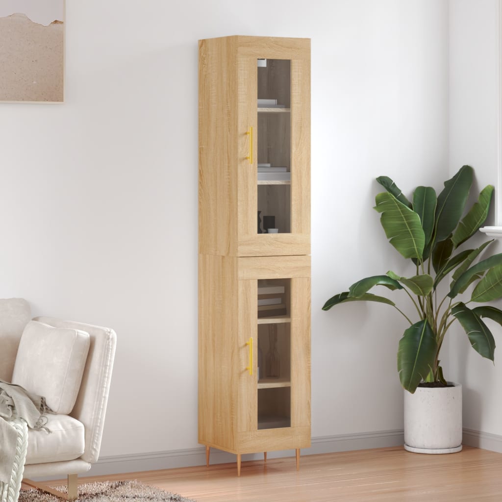 Chest of drawers, Sonoma oak, 34.5x34x180cm, engineered wood