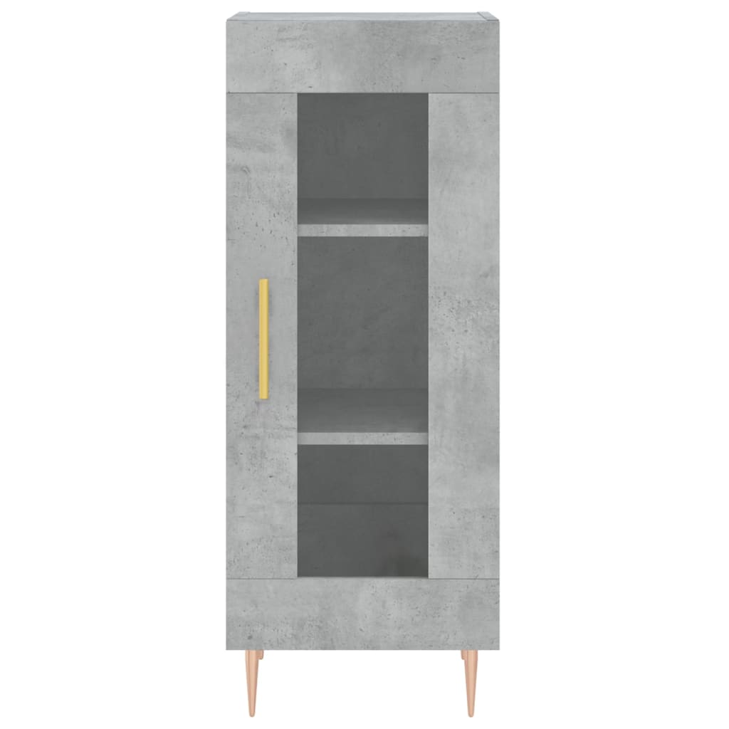 Komoda, betono pilkos spalvos, 34,5x34x180cm, apdirbta mediena