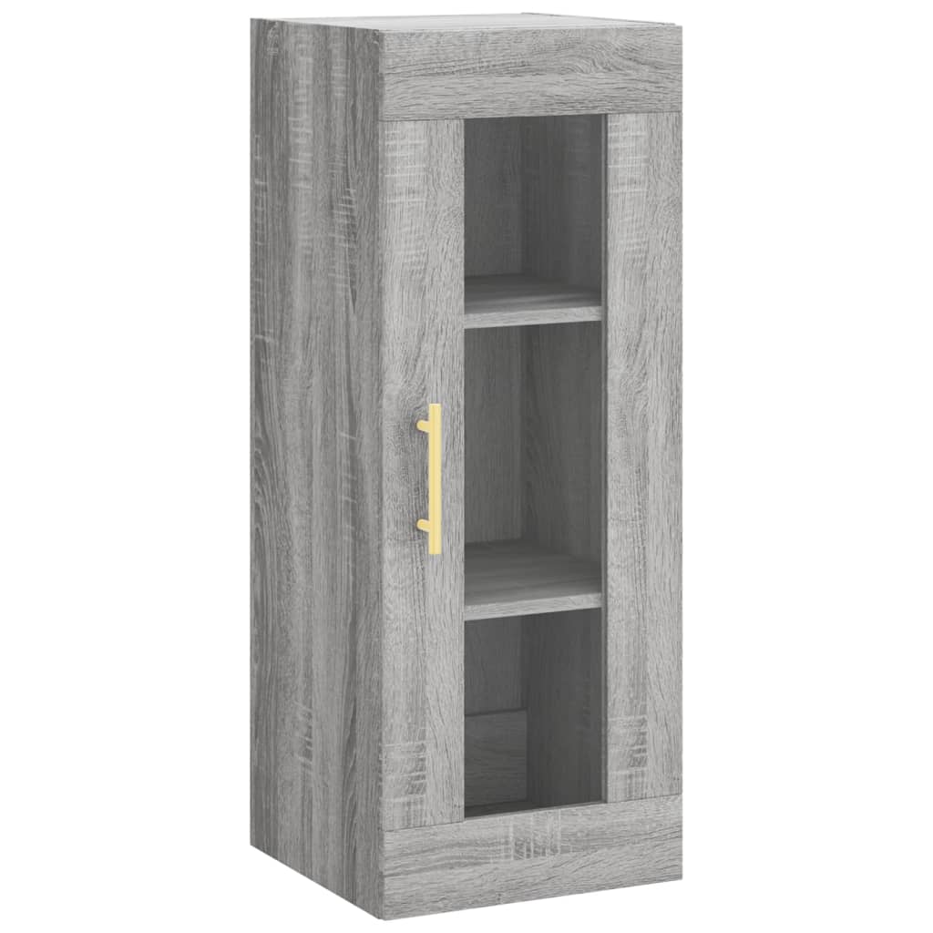 Chest of drawers, grey oak, 34.5x34x180cm, engineered wood