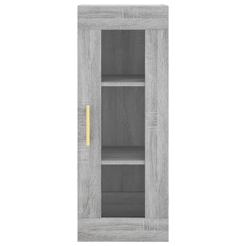 Chest of drawers, grey oak, 34.5x34x180cm, engineered wood