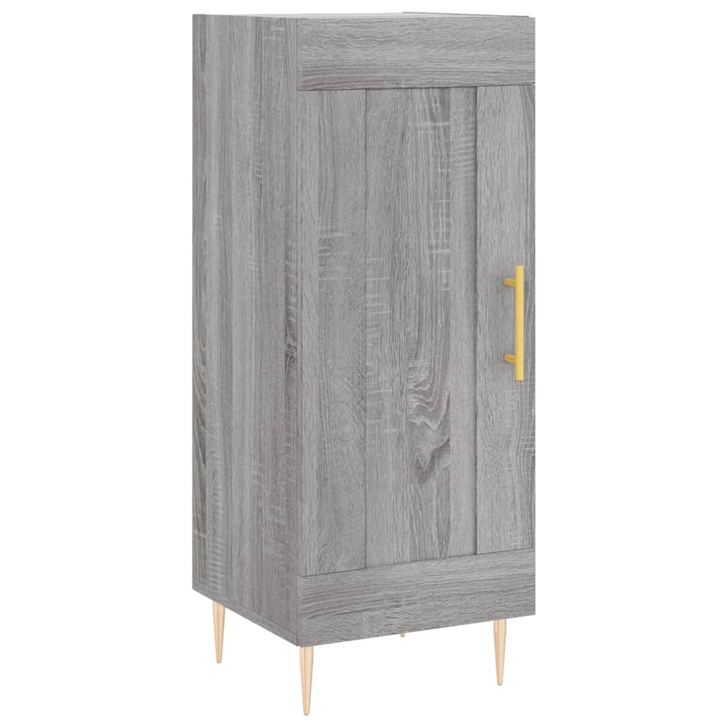 Chest of drawers, grey oak, 34.5x34x180cm, engineered wood
