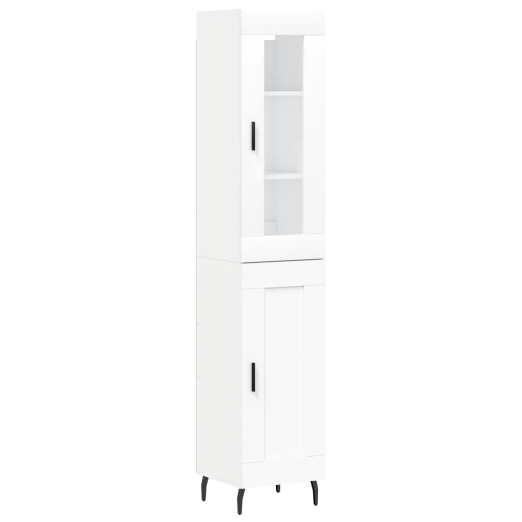 Kumode, balta, 34,5x34x180cm, apstrādāta koksne
