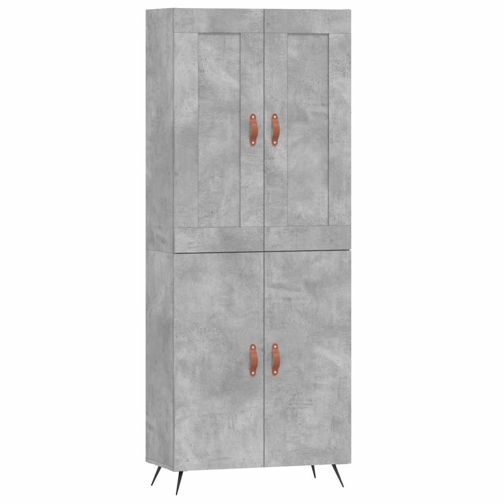 Kumode, betona pelēka krāsa, 69,5x34x180cm, apstrādāta koksne