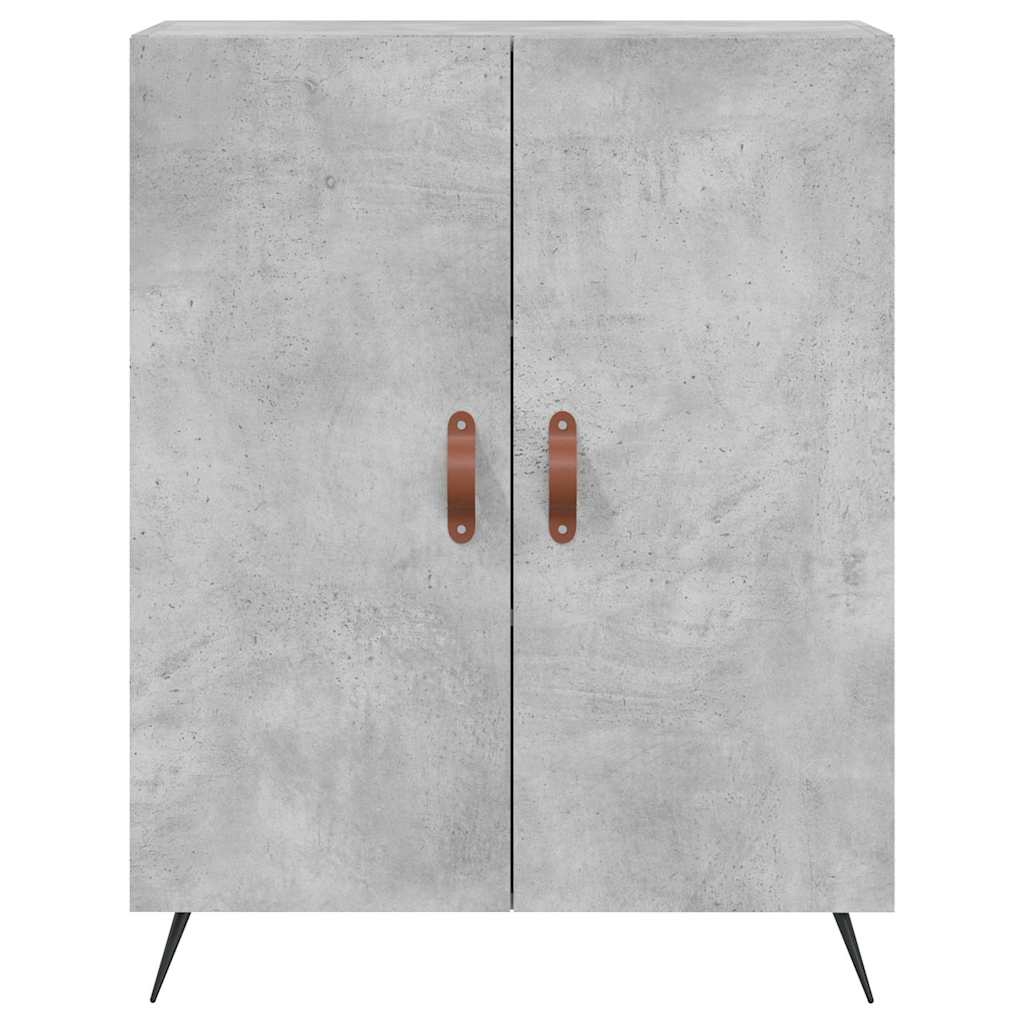 Kumode, betona pelēka krāsa, 69,5x34x180cm, apstrādāta koksne
