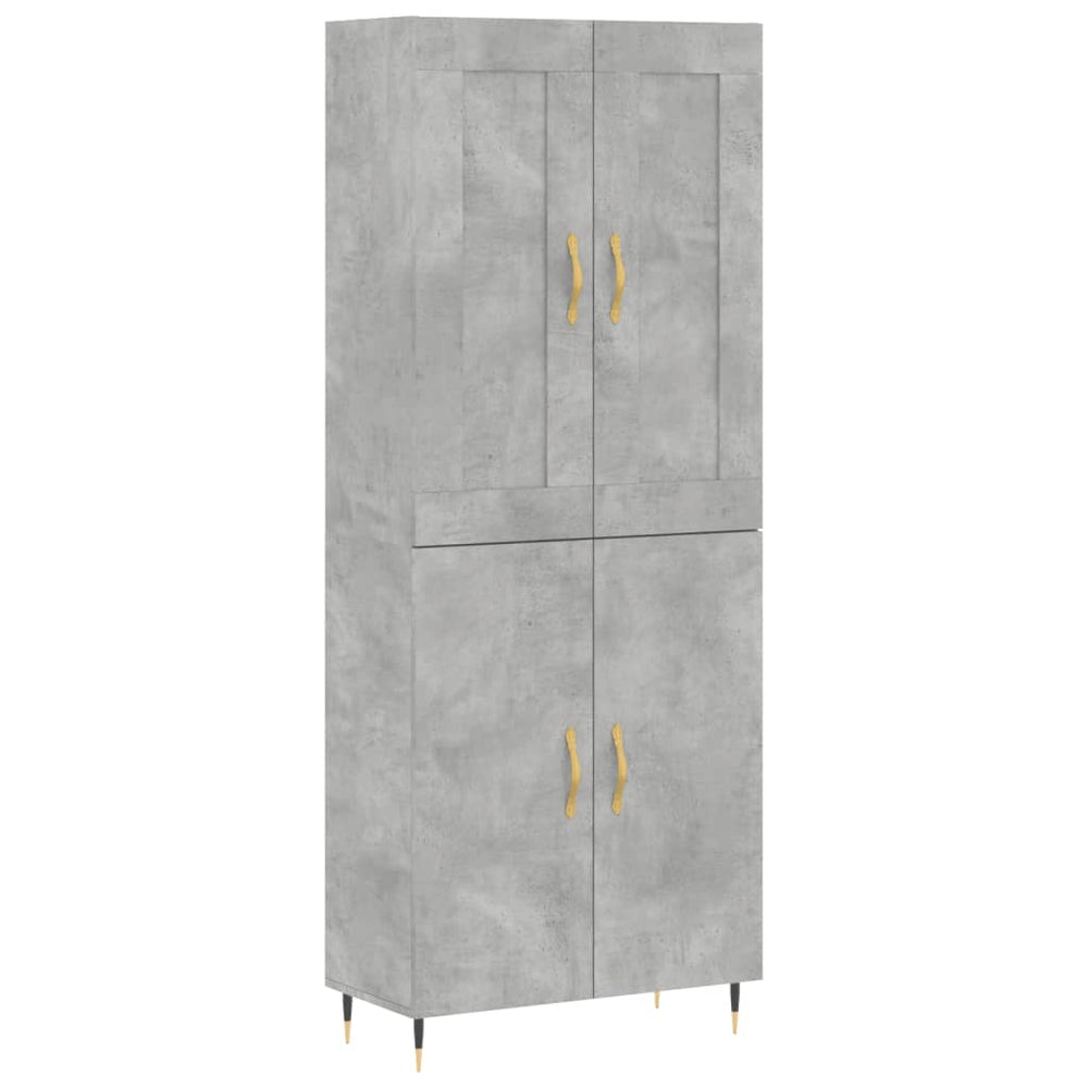 Komoda, betono pilkos spalvos, 69,5x34x180cm, apdirbta mediena