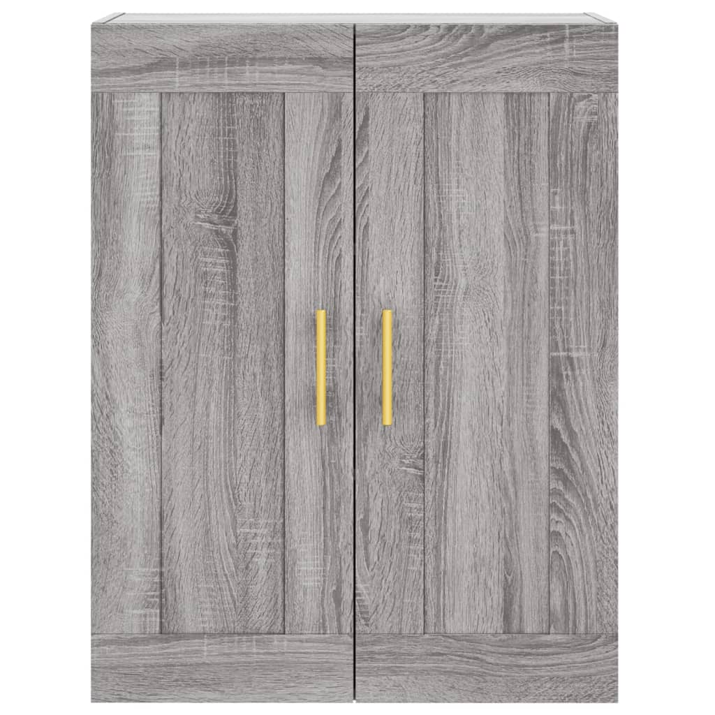 Chest of drawers, grey oak, 69.5x34x180cm, engineered wood