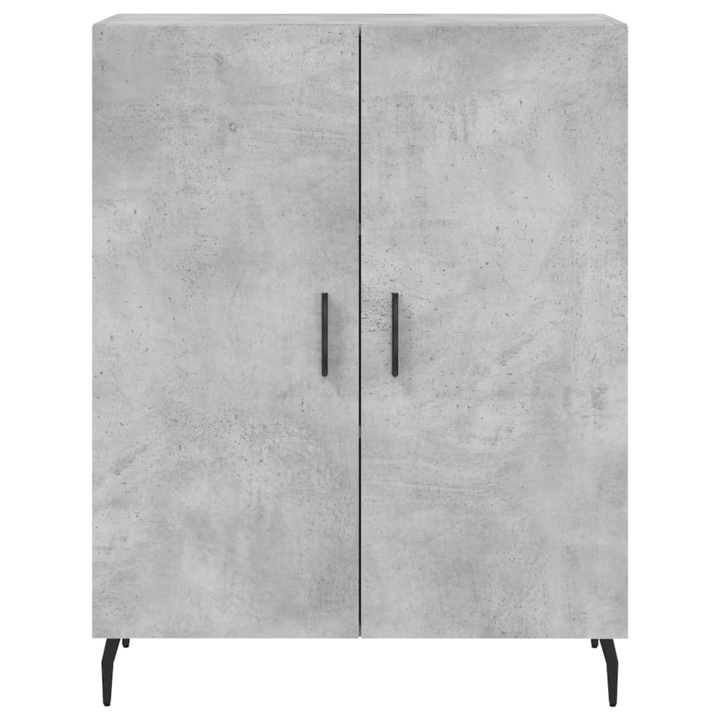 Chest of drawers, concrete grey, 69.5x34x180cm, engineered wood